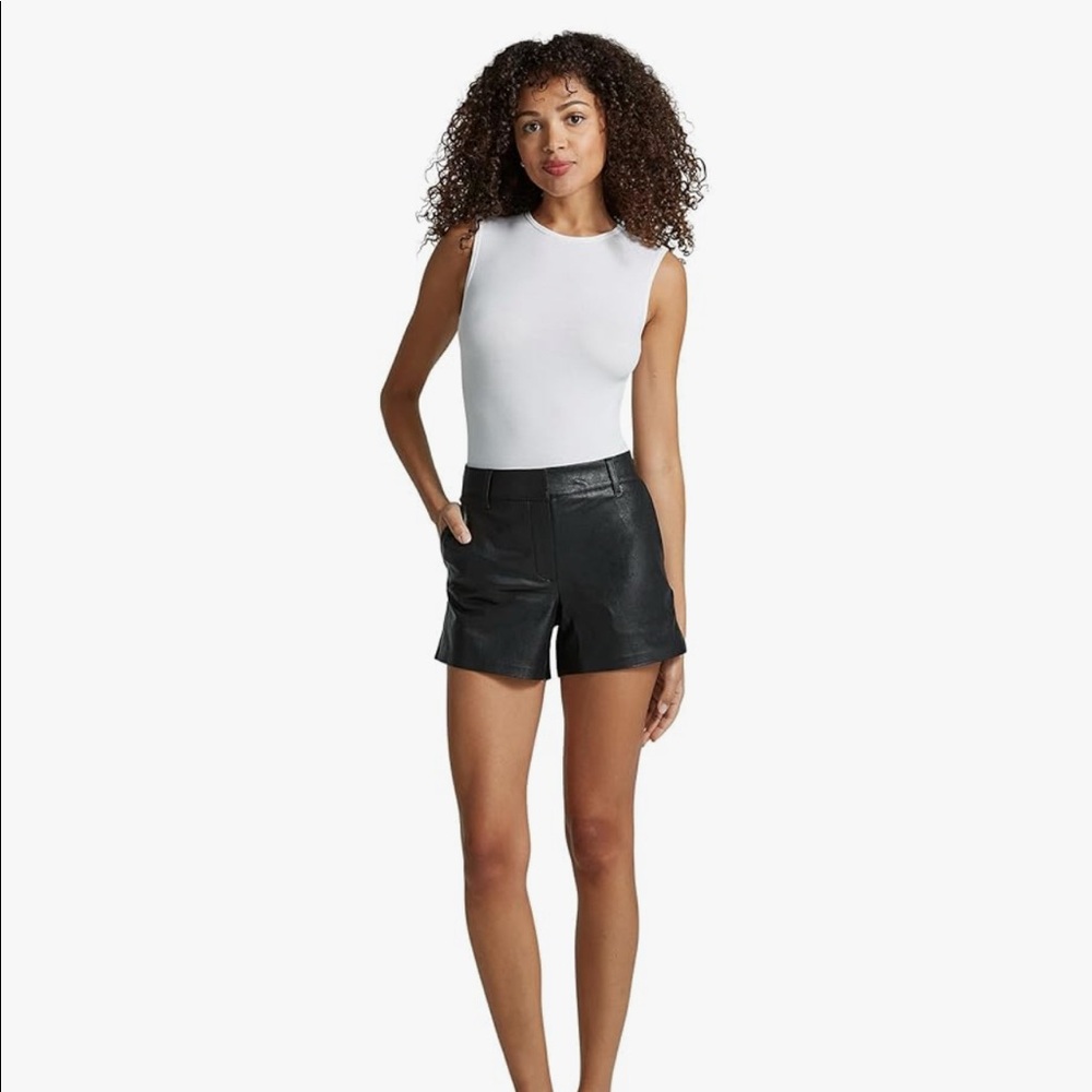 Commando Black Faux Leather Tailored Short
